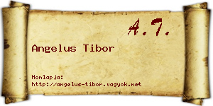 Angelus Tibor névjegykártya